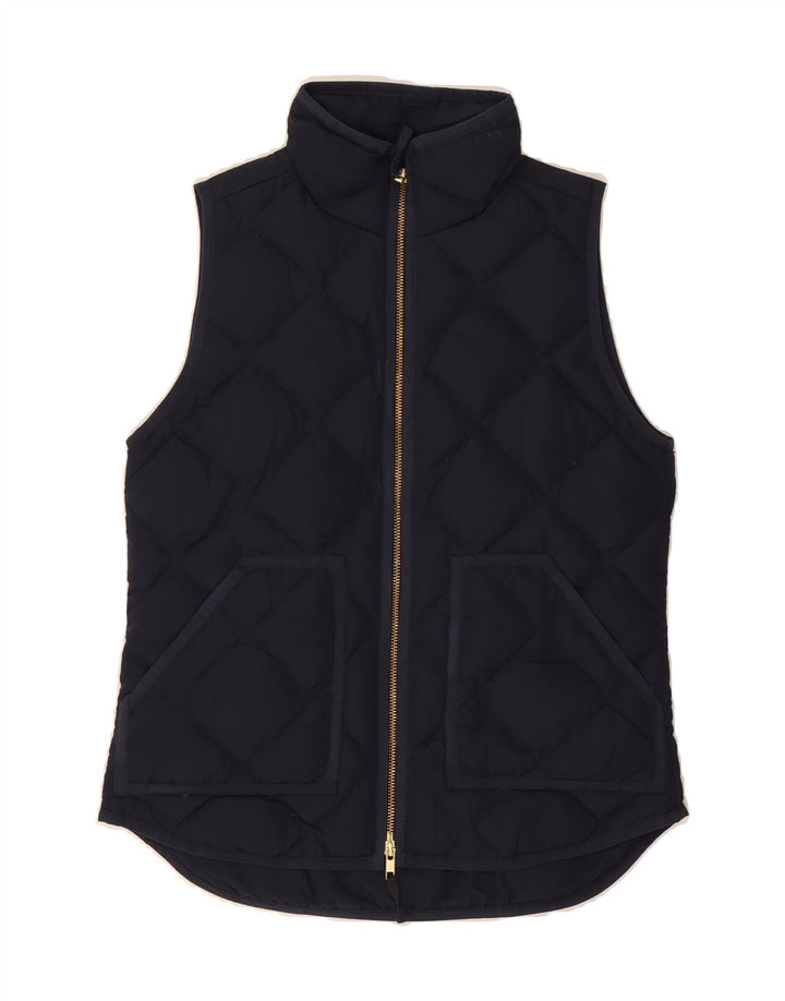 J. CREW Womens Padded Gilet UK 6 XS Navy Blue Polyester Vintage J. Crew and Second-Hand J. Crew from Messina Hembry 