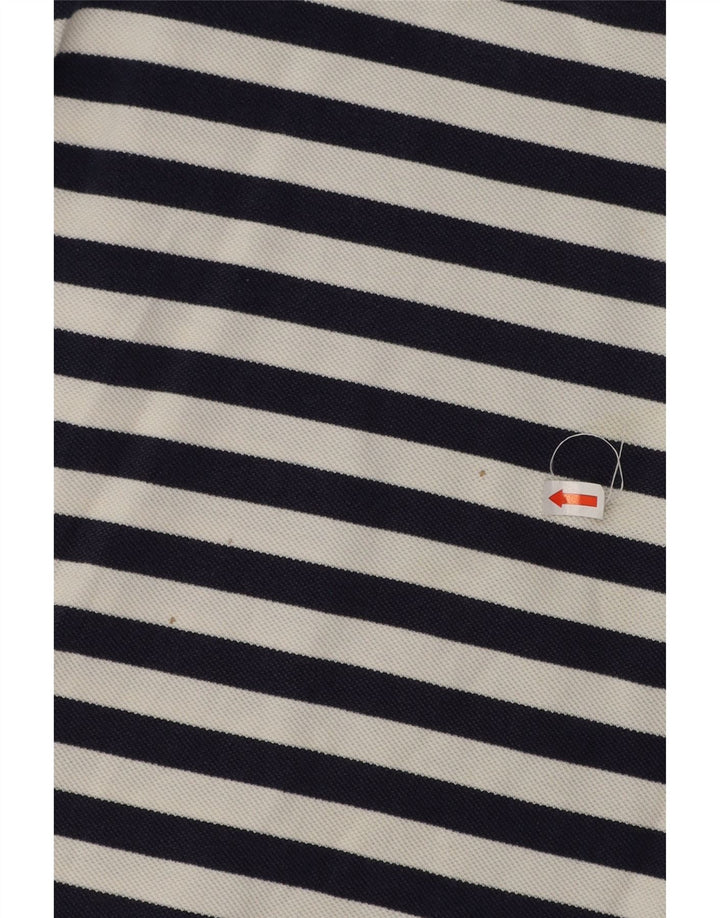 RALPH LAUREN Mens Polo Shirt XL Navy Blue Striped Cotton Vintage Ralph Lauren and Second-Hand Ralph Lauren from Messina Hembry 