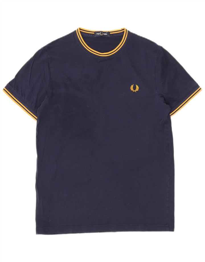Fred Perry muška majica kratkih rukava, mali tamnoplavi pamuk