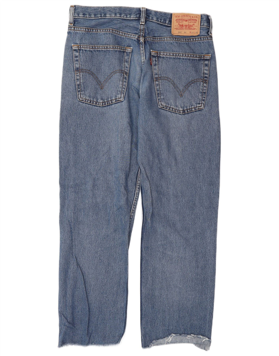 Levi's muške 582 ravne traperice W32 L28 plavi pamuk