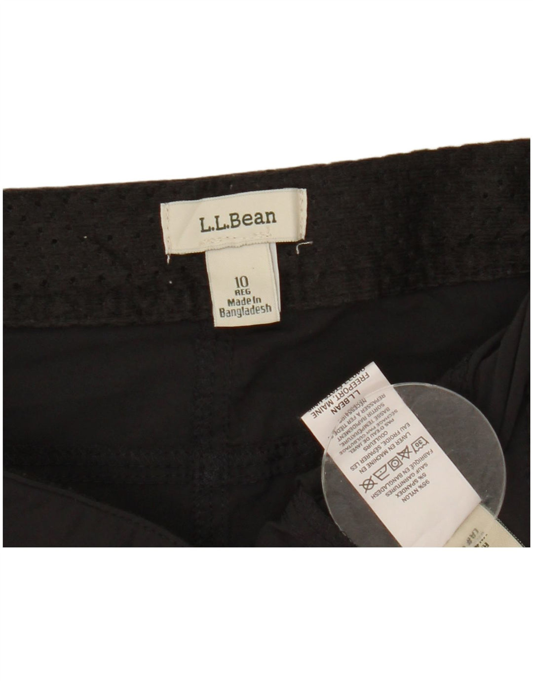 L.L.Bean ženske kargo kratke hlače US 10 Large W32 crni najlon