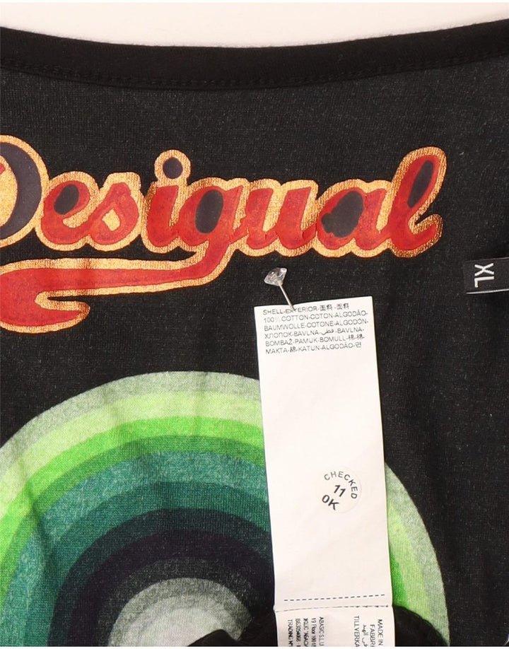 Desigual ženska moderna crna haljina s apstraktnim uzorkom Graphic Empire XL