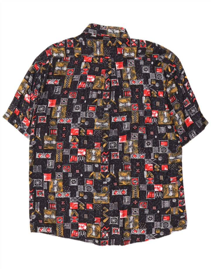 Tipo' S muška košulja kratkih rukava XL crna patchwork viskoza
