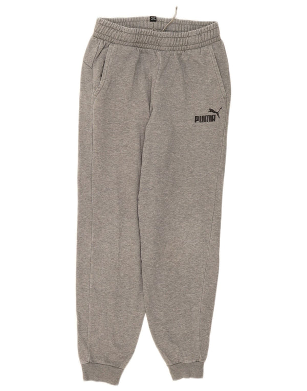 Puma Boys Trenirka Hlače Joggers 13-14 Years Grey Flected Cotton