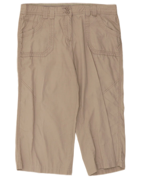 Marks & Spencer ženske ravne kapri hlače UK 14 Large W34 L19 Bež