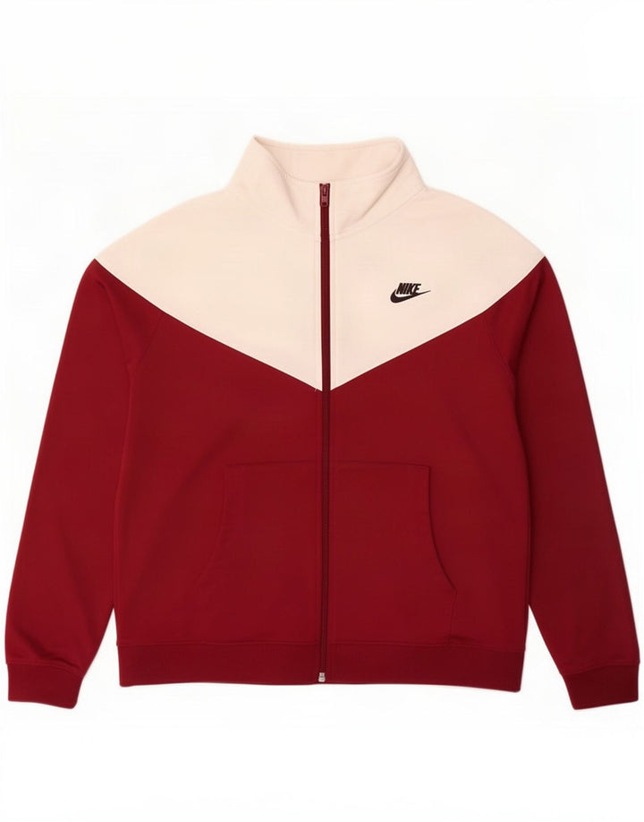 Nike muška gornja jakna od trenirke Large Maroon Colourblock poliester
