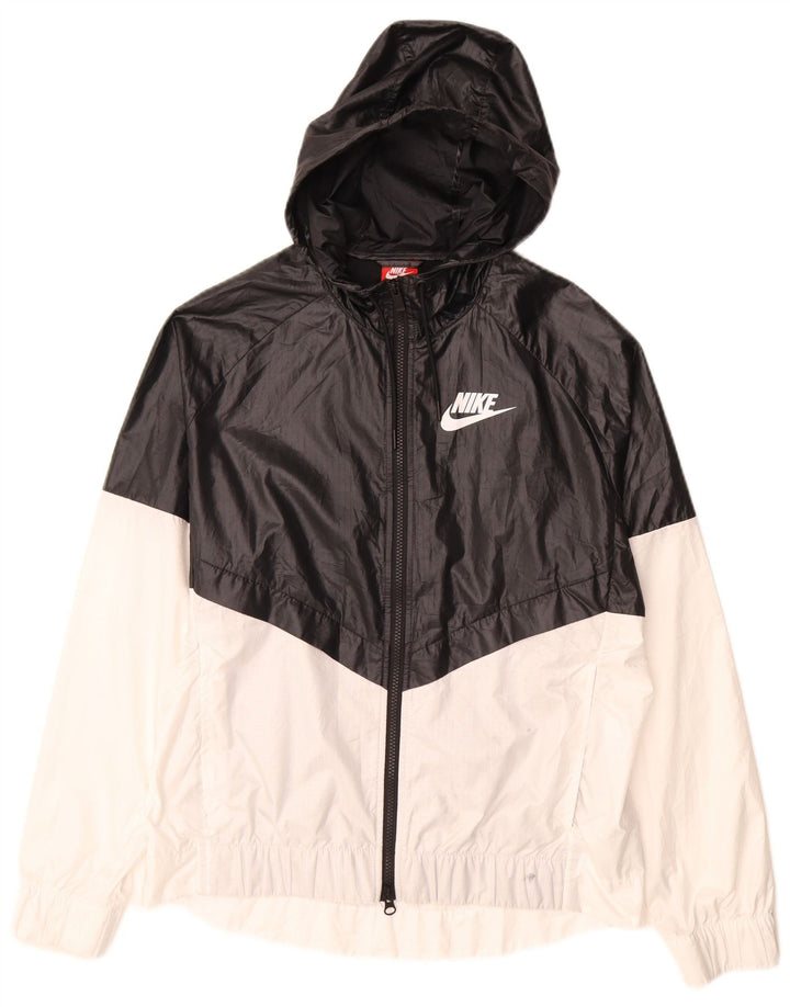 Nike ženska kišna jakna s kapuljačom UK 16 veliki crni poliester u boji