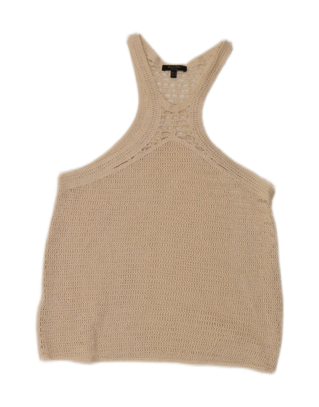 Ženski heklani prsluk Massimo Dutti UK 10 Small Beige