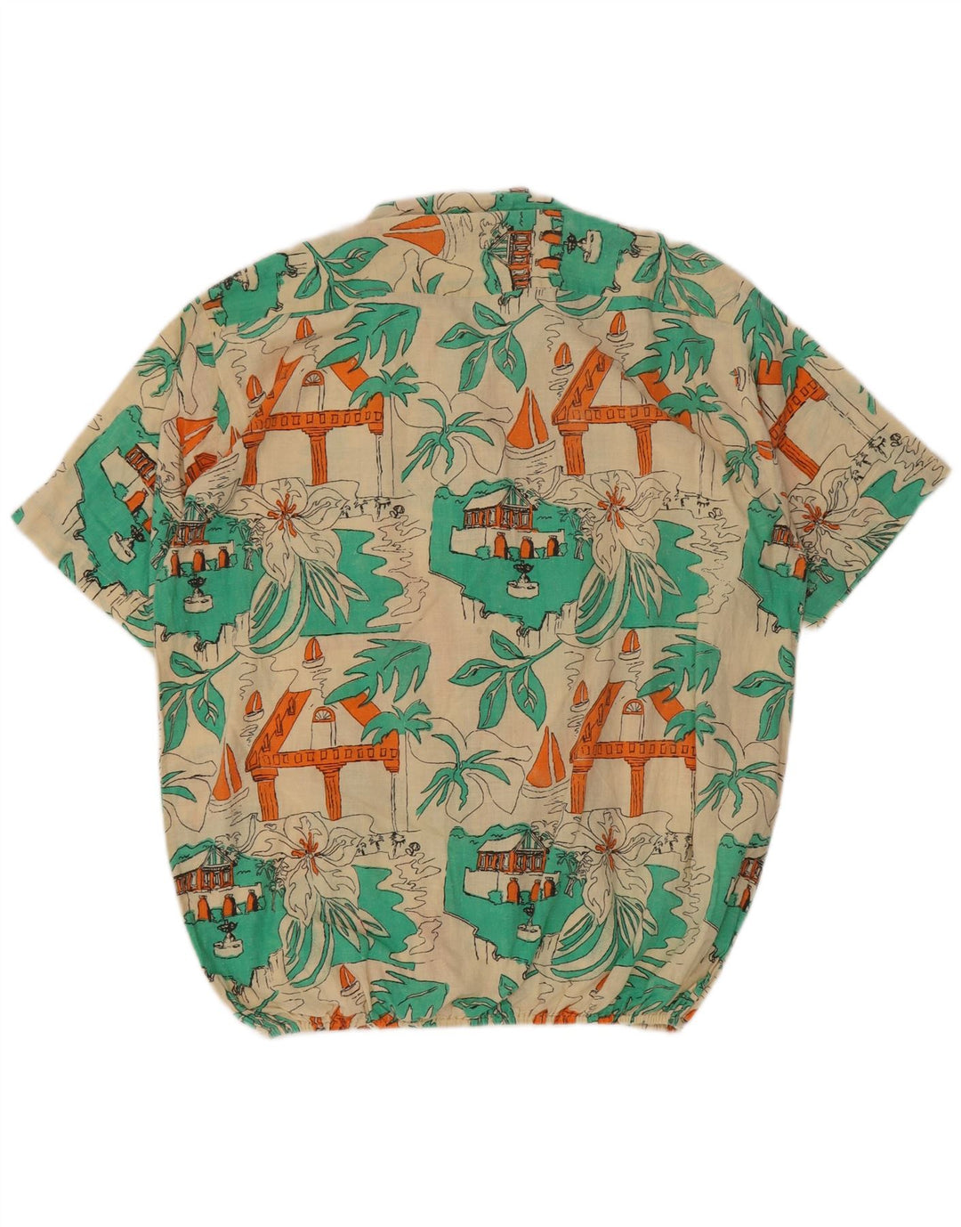 Vintage muška košulja s ludim uzorkom, velika havajska košulja veličine 41/42