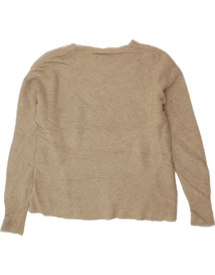 J. CREW Womens Boat Neck Jumper Sweater UK 12 Medium Beige Wool Vintage J. Crew and Second-Hand J. Crew from Messina Hembry 