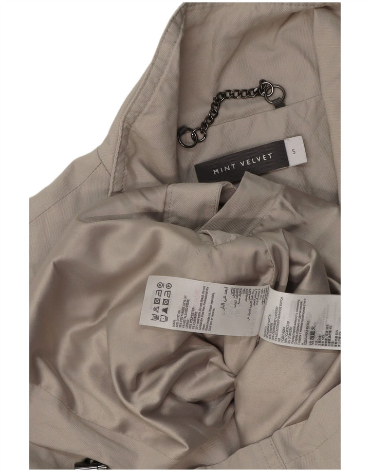 MINT VELVET Ženska pomoćna jakna UK 10 Mala siva pamuk
