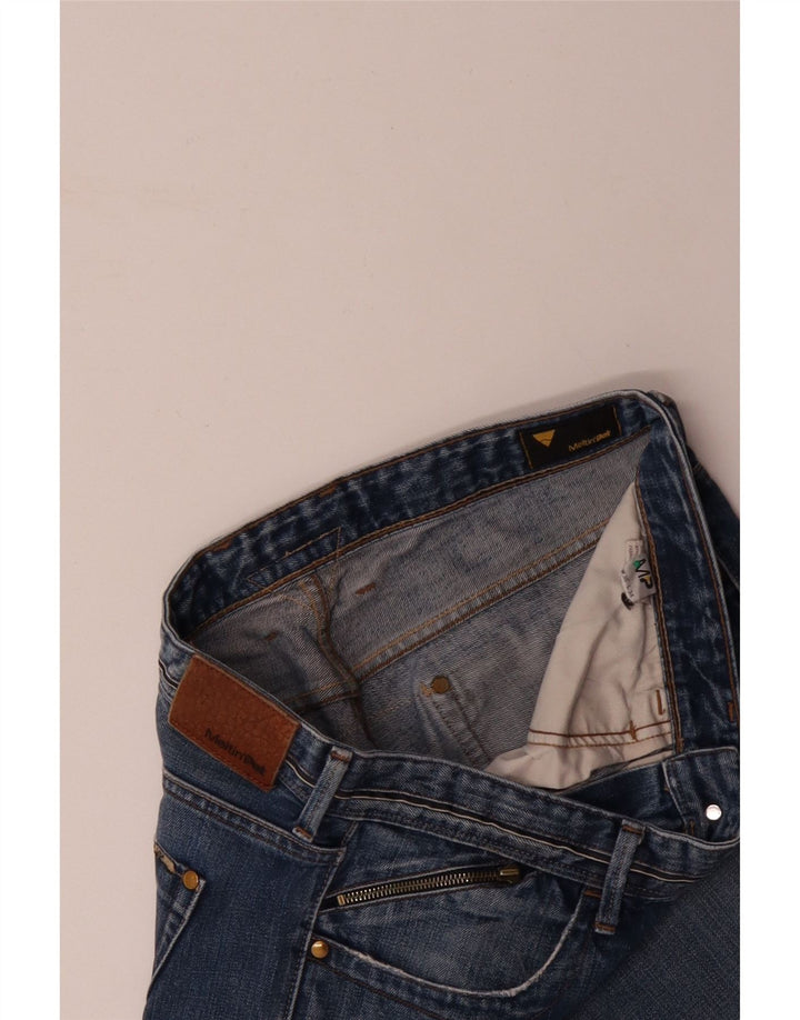 MELTIN' POT Muške ravne traperice s oštećenjem W36 L34 Plavi pamuk