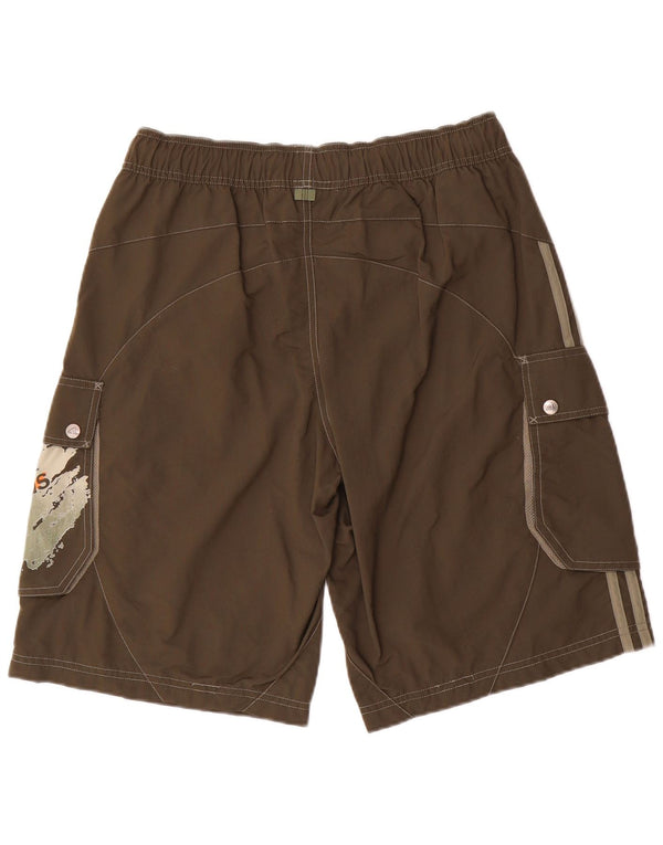 ADIDAS muške grafičke kargo kratke hlače srednje veličine W32, smeđi najlon