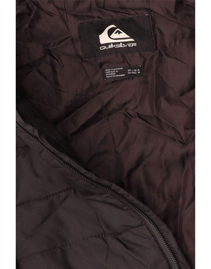 QUIKSILVER Velika crna jakna s kapuljačom i podstavljenom podstavom za dječake 13-14 godina