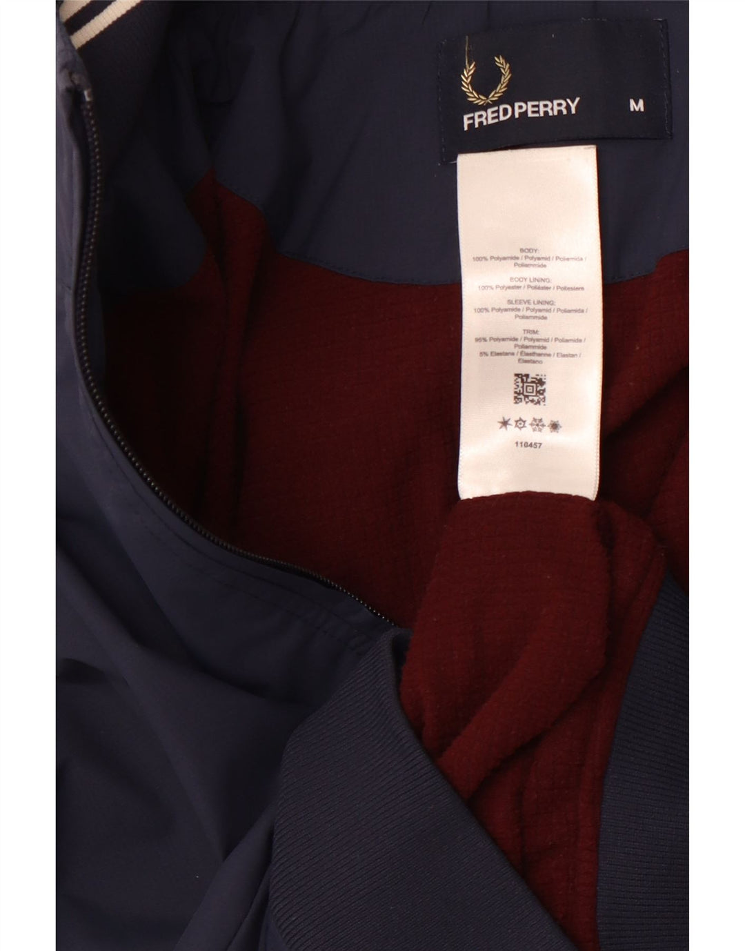 FRED PERRY Muška bombaška jakna UK 38 srednje tamnoplavi poliamid