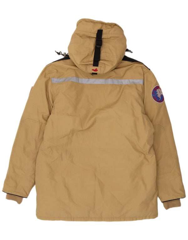 Muzejska muška podstavljena jakna s kapuljačom UK 40 Large Beige Cotton