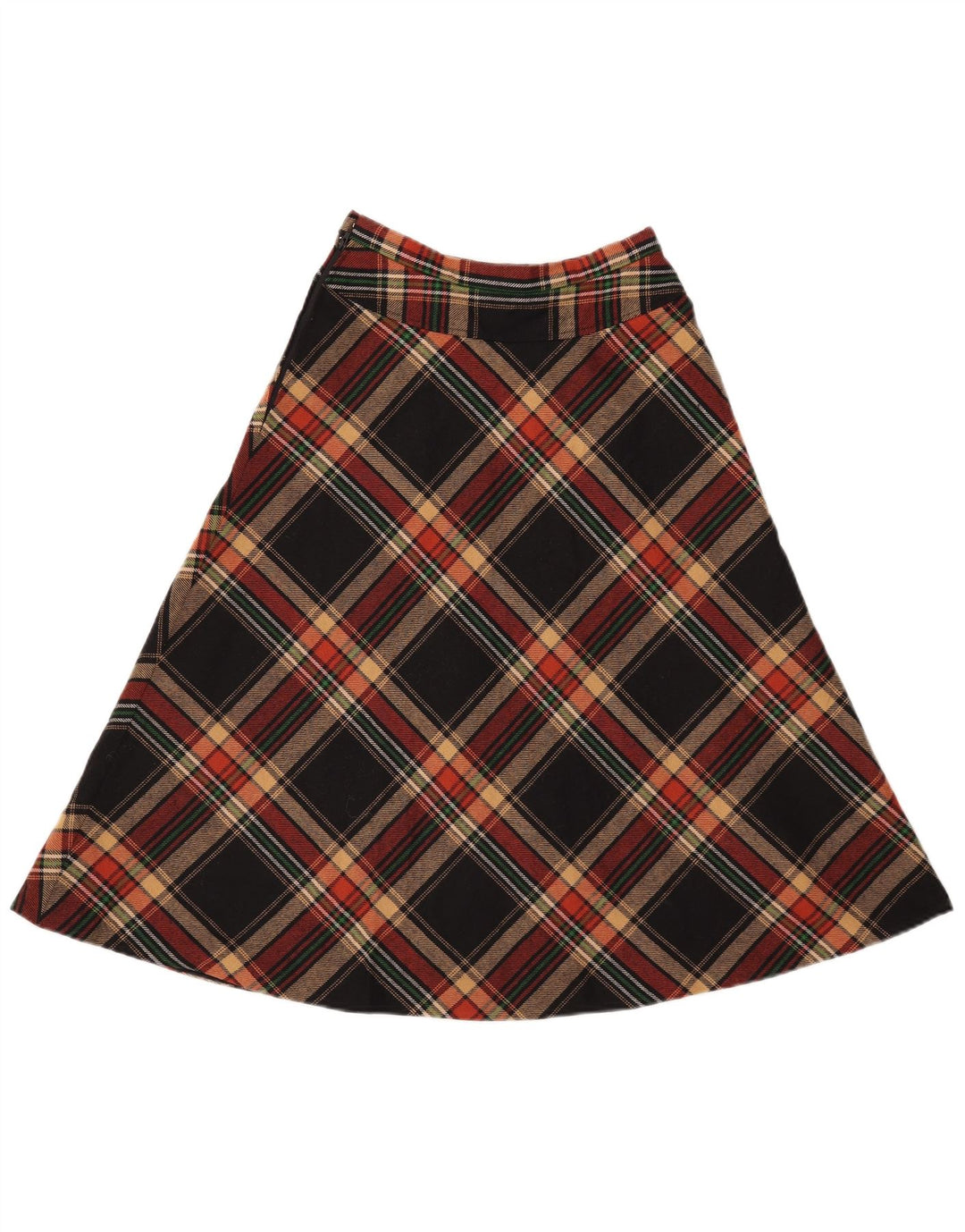 GERARD PASQUIER Ženska suknja A-kroja W24 XS crni karirani poliester