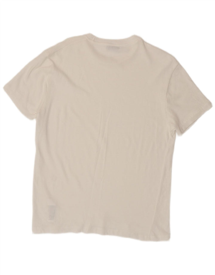 ZARA Mens T-Shirt Top Large White Cotton