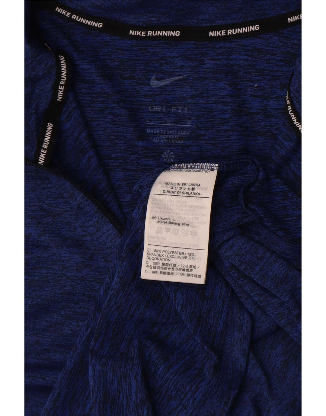 Nike Dri Fit Pulover s patentnim izrezom i gornji dio trenirke Large Blue Flected
