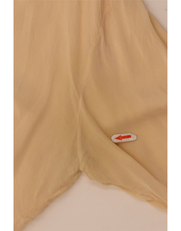 Vintage ženska košulja bluza UK 18 XL bež svila