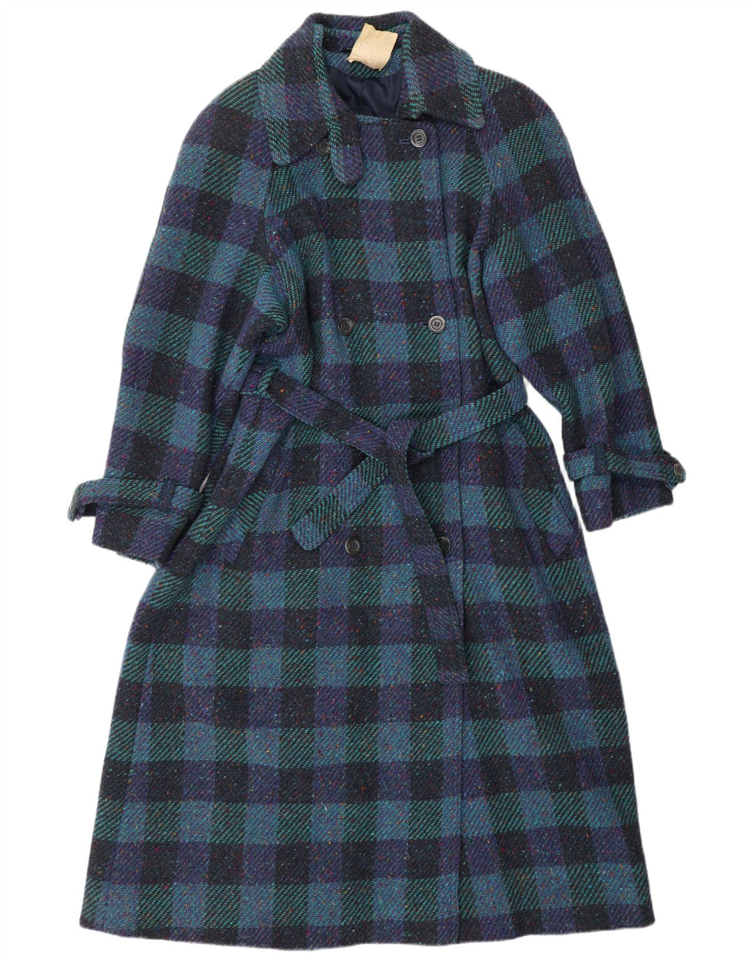 BLARNEY WOOLEN MILLS Ženski kaput s dvorednim kopčanjem UK 12 srednje plavi klasični