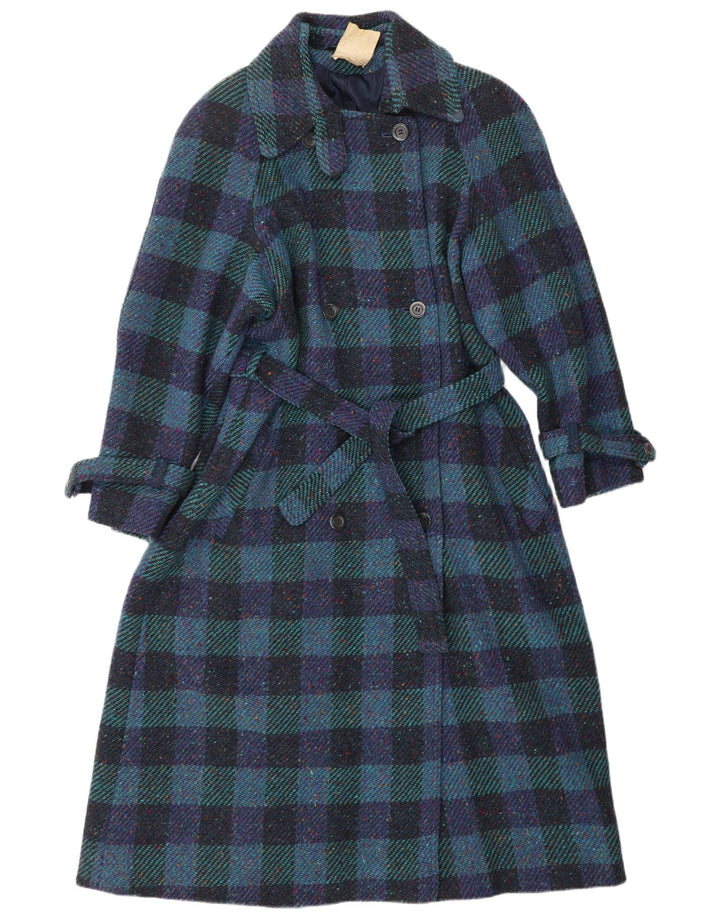 BLARNEY WOOLEN MILLS Ženski kaput s dvorednim kopčanjem UK 12 srednje plavi klasični