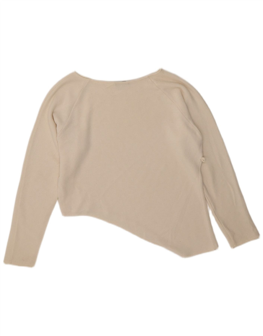 Zara ženska prevelika asimetrična majica dugih rukava UK 10 Small Off White