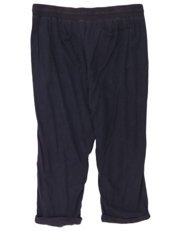 M&Co ženske skraćene hlače UK 18 XL W38 L24 tamnoplavi lan