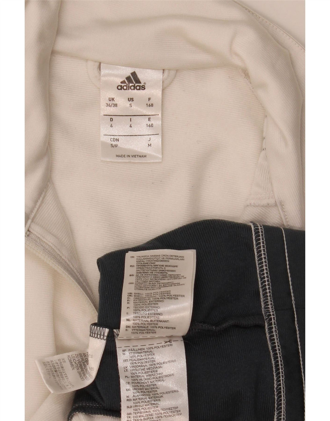 Adidas muška trenirka gornja jakna UK 36/38 mala bijela poliesterska boja