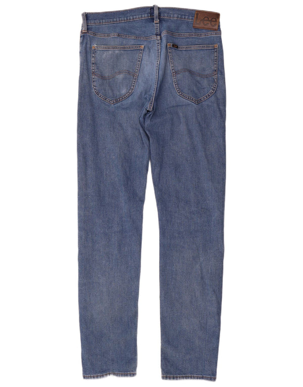Lee Mens Regular Straight Jeans W32 L34 Plavi pamuk