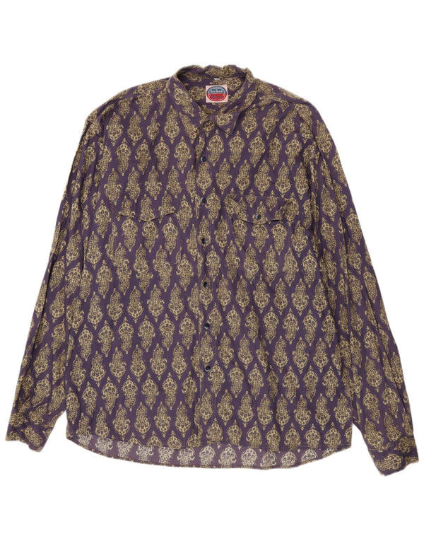 Vintage muška košulja 2XL ljubičasti Paisley pamuk