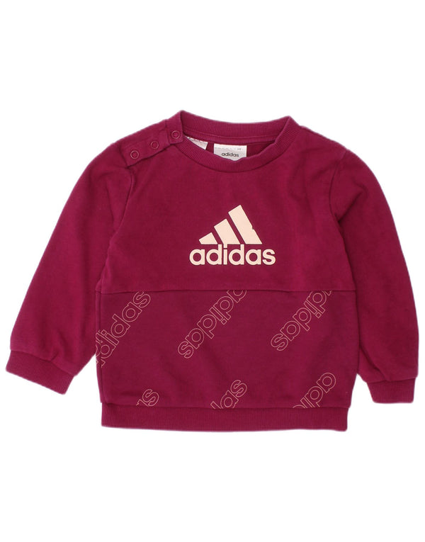 ADIDAS majica s motivima za djevojčice, 9-12 mjeseci, bordo pamuk