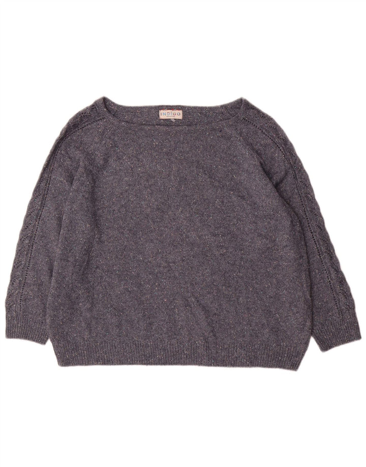 Marks & Spencer ženski džemper s veznim izrezom UK 14 Veliki tamnoplavi