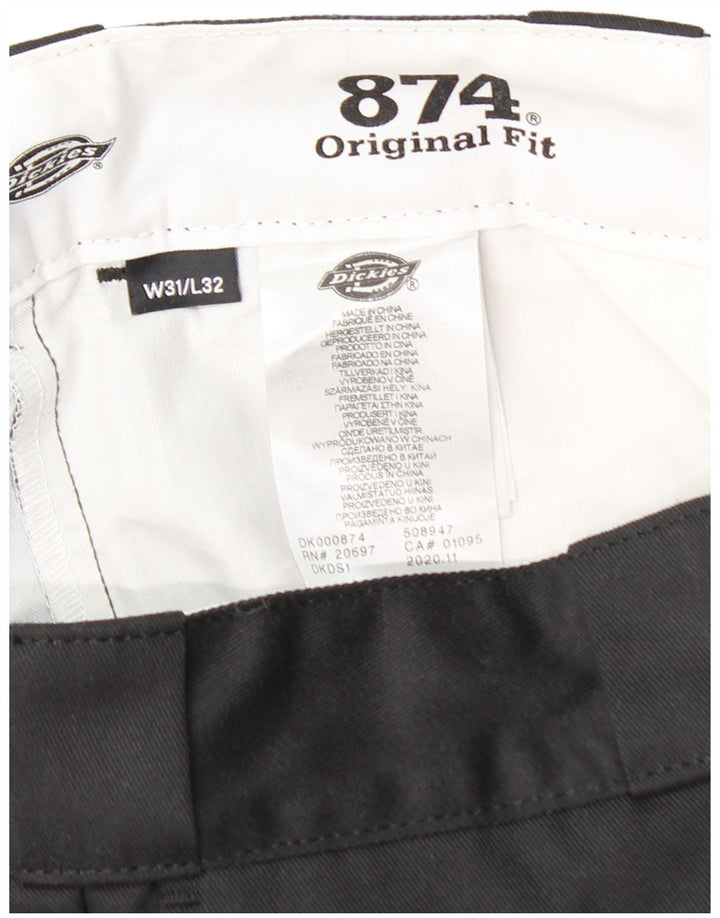 DICKIES Muške 874 ravne chino hlače originalnog kroja W31 L32 crni pamuk