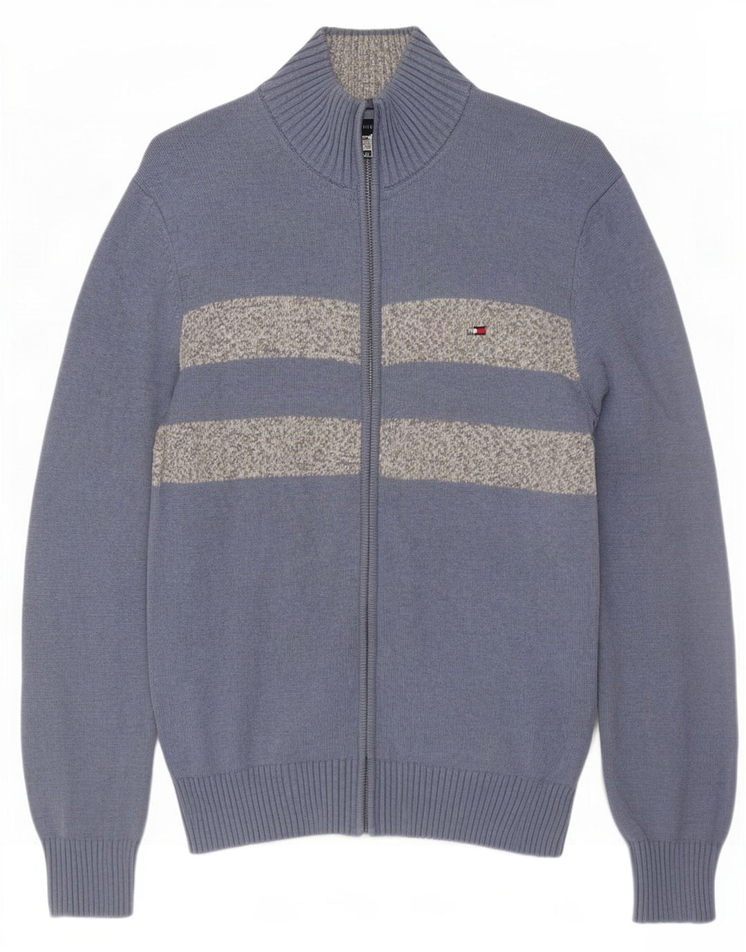 Tommy Hilfiger muški kardigan pulover srednje plave boje od pamuka