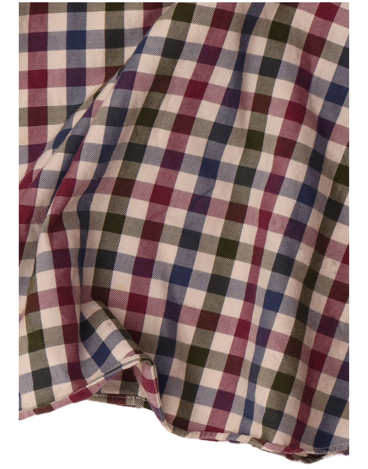 MASSIMO DUTTI Muška flanelska košulja srednje boje, pamuk od ginghama