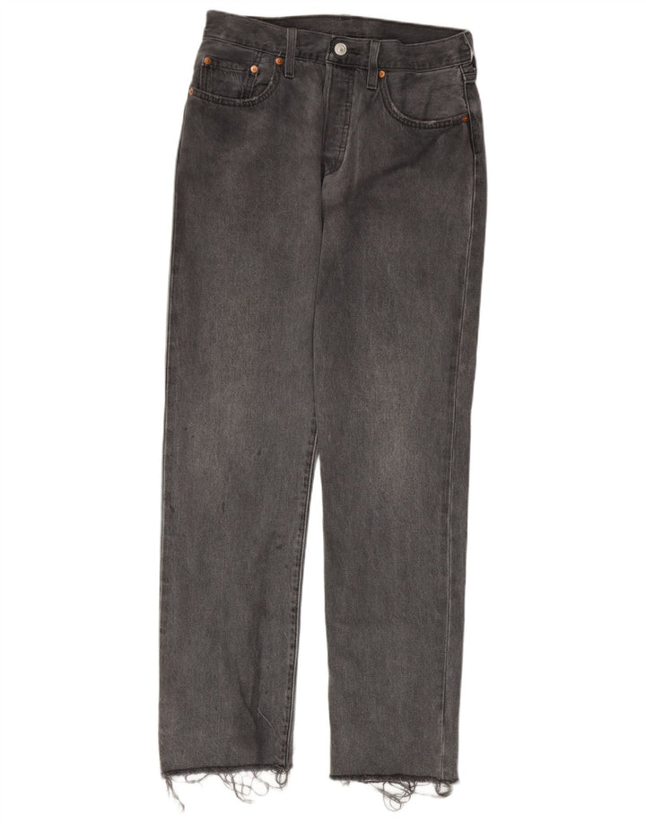 Levi's muške 501 ravne traperice W27 L30 sivi pamuk
