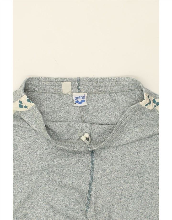 ARENA Mens Graphic Sport Shorts Large  Grey Colourblock Vintage Arena and Second-Hand Arena from Messina Hembry 