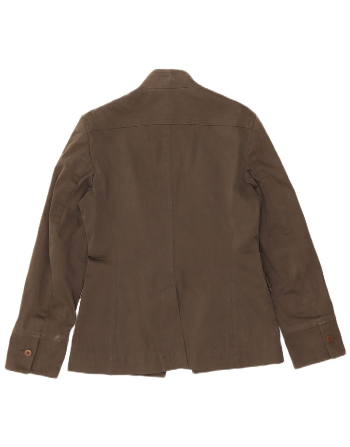 Marella Ženska jakna jakna UK 10 Mali smeđi pamuk