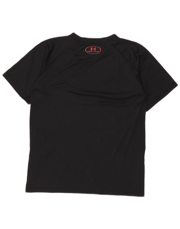 Under Armour Boys Heat Gear Graphic majica kratkih rukava 9-10 Years srednje crna