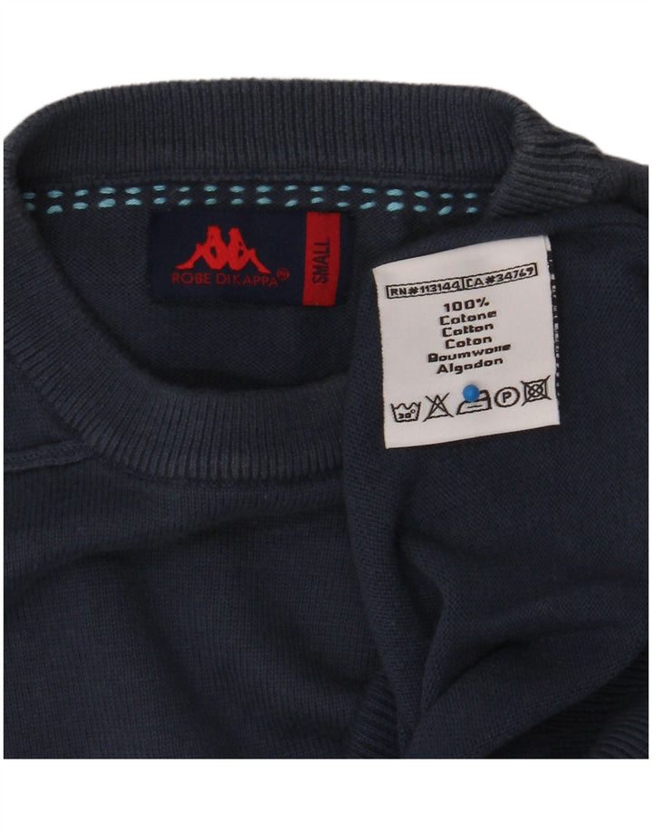KAPPA Mens Crew Neck Jumper Sweater Small Navy Blue Cotton