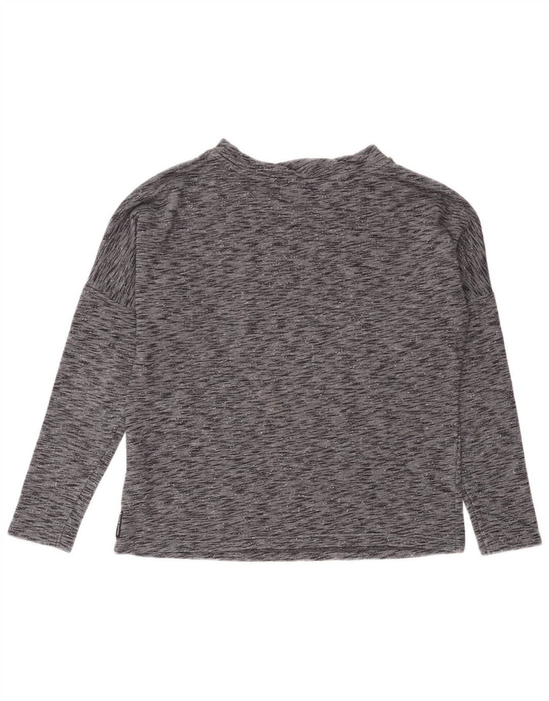 Armani Jeans Ženska majica dugih rukava s grafikom IT 42 Srednje siva s mrljama