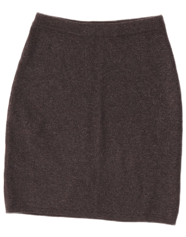 Vintage Womens Knit Pencil Skirt W26 Small Grey
