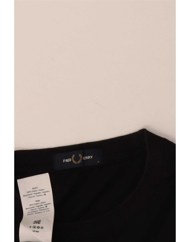 Fred Perry muška majica kratkih rukava Veliki crni pamuk