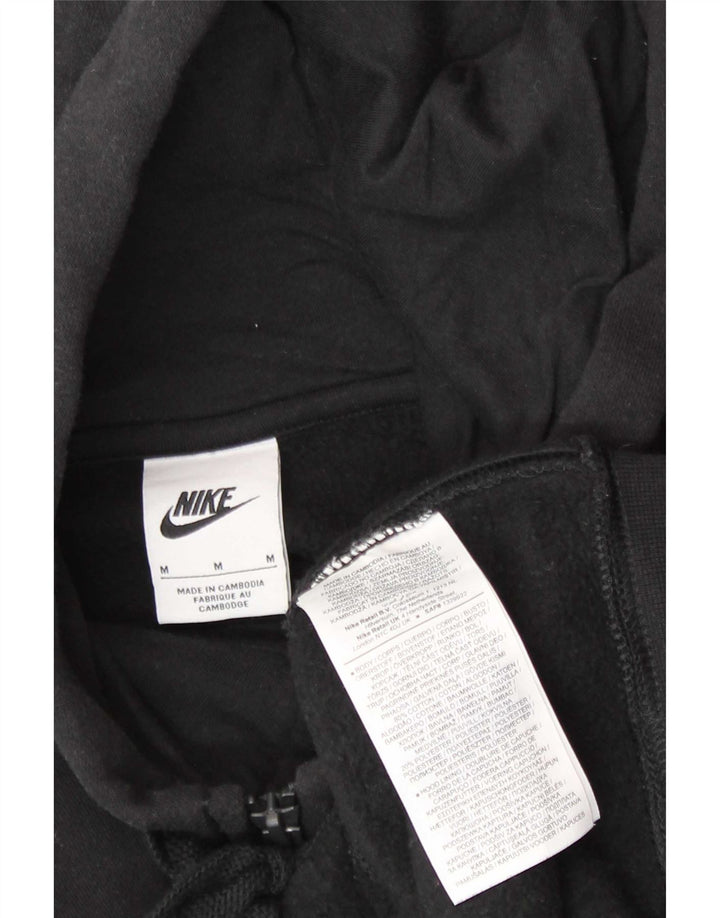 Nike muški pulover s kapuljačom na patentni zatvarač Srednje crni pamuk