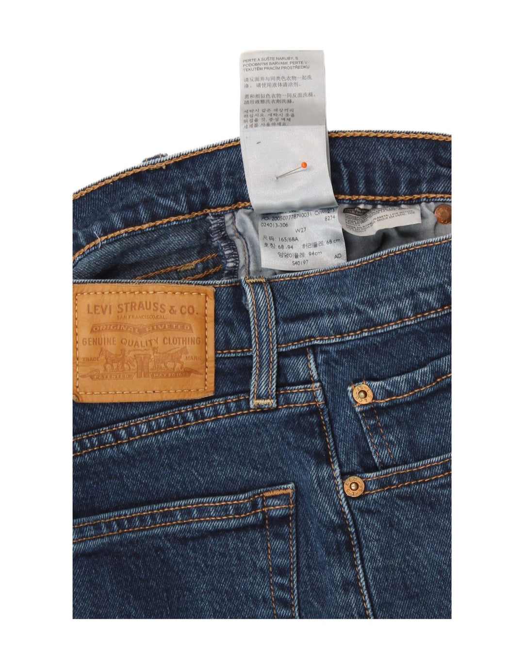 LEVI'S ženske 501 traper kratke hlače W27 male plave pamučne klasične