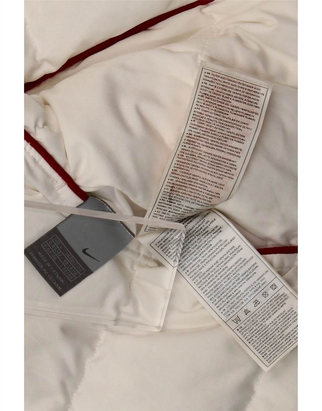 Nike Ženska reverzibilna podstavljena jakna UK 14/16 velika bijela poliesterska