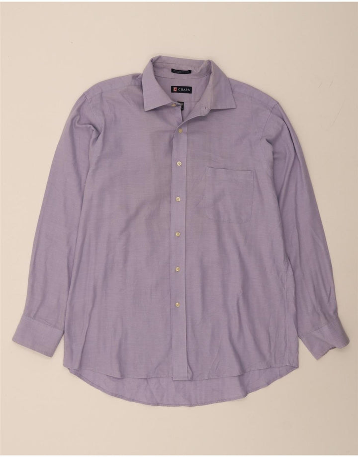 CHAPS Mens Shirt Size 16 16 1/2 Large Purple Cotton Vintage Chaps and Second-Hand Chaps from Messina Hembry 