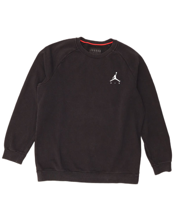 Jordan Mens Sweatshirt Jumper Large Black Cotton