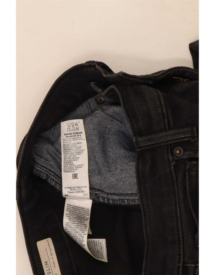 Marks & Spencer ženske uske traperice W30 L29 crni pamuk